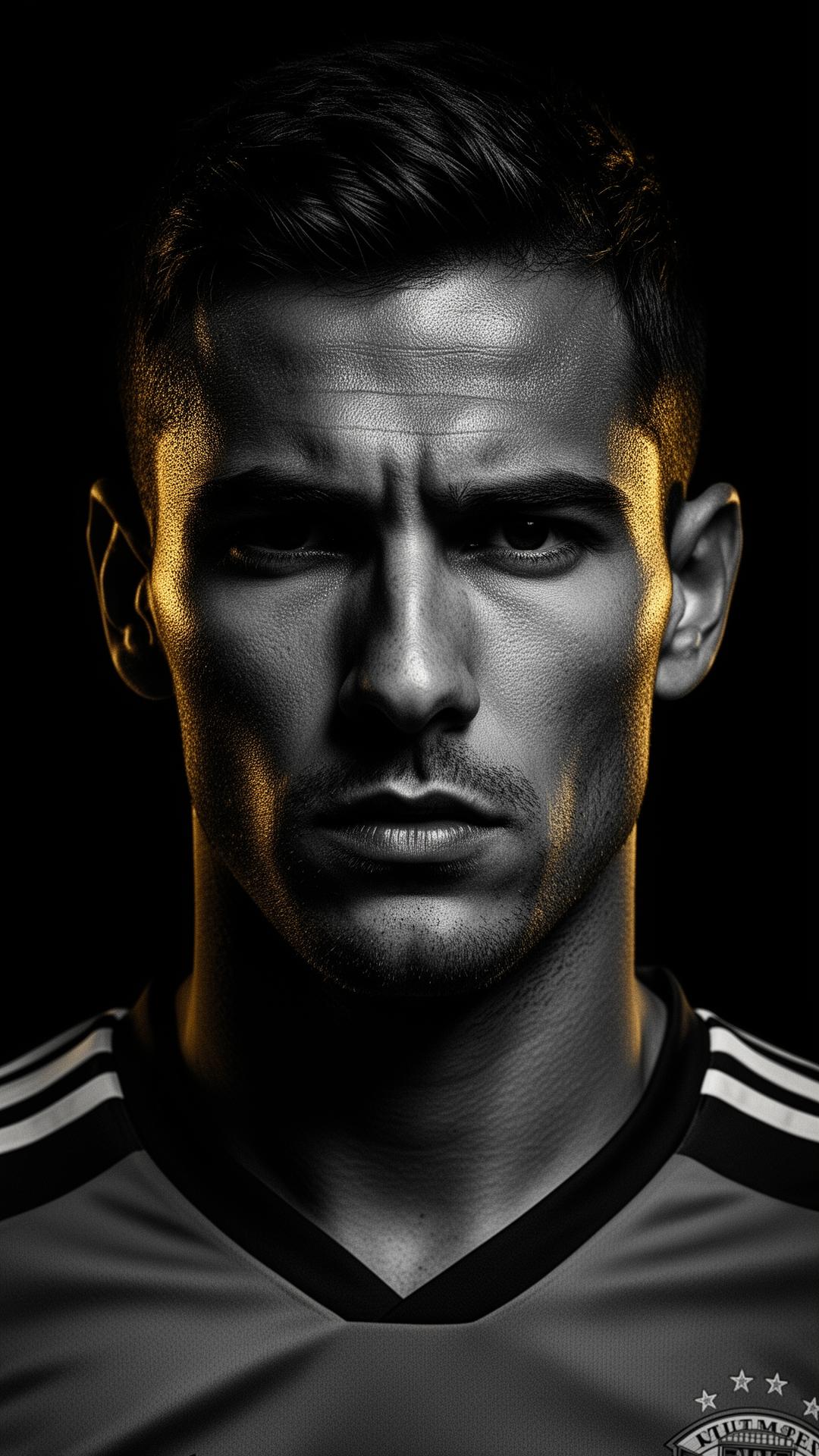 Focused elite athlete portrait